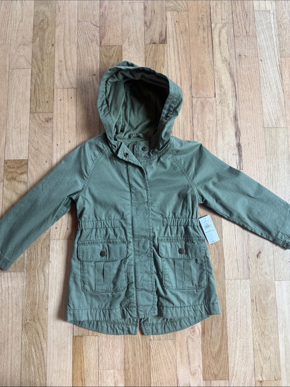 Old Navy Kids Olive Utility Hooded Jacket